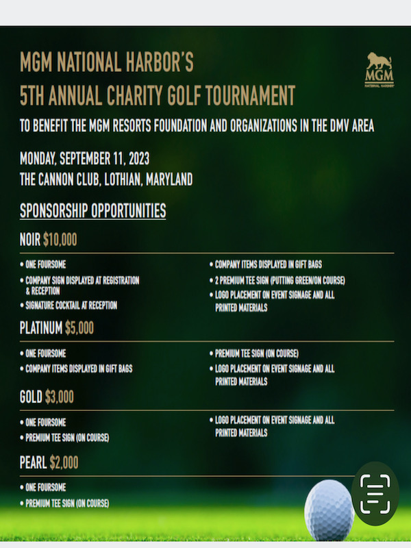 mgm 5th charity golf tourney 2023